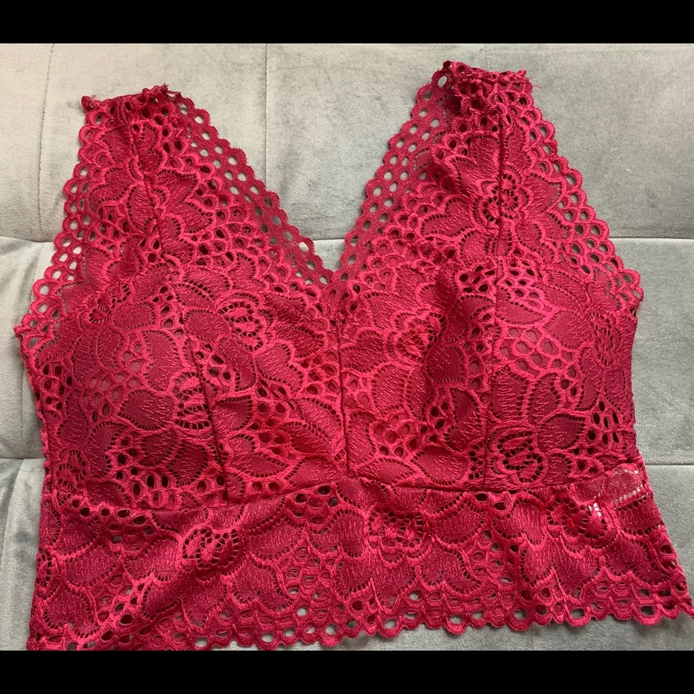 Red Lace Bralette